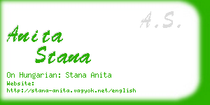 anita stana business card